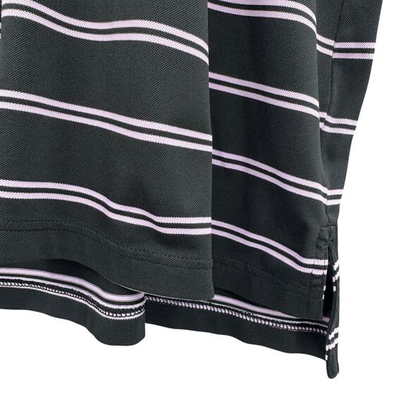 Peter Millar Summer Comfort Black Lilac Stripe Short Sleeve Performance Polo - Picture 4 of 7
